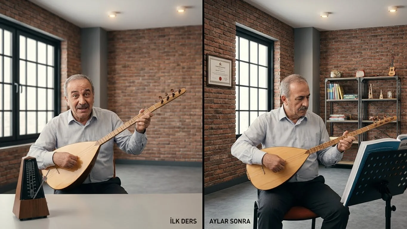 eni başlayanlar için bağlama öğrenme aşamaları ve ilk eser icra süresi.