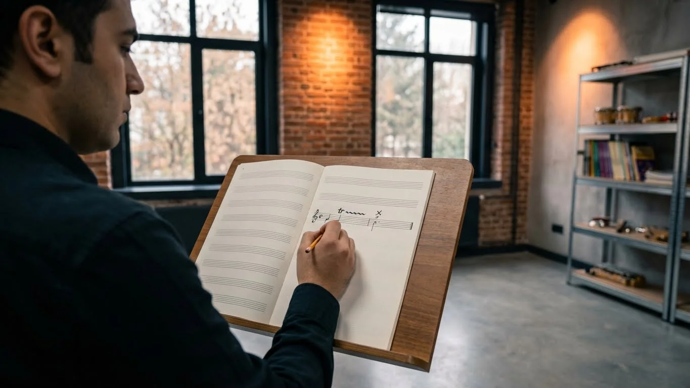 Bağlama notasyonunda süsleme ve trill işaretleri.