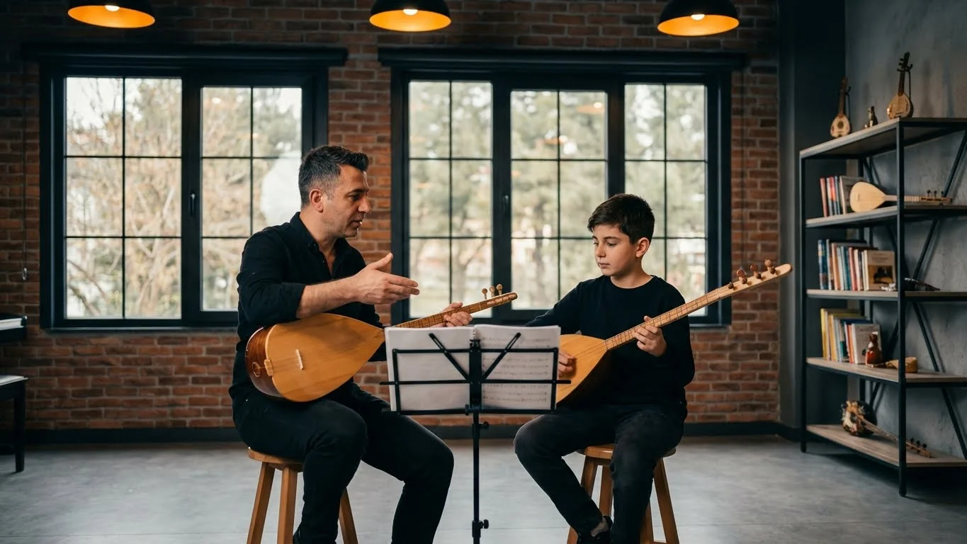 Bağlama kursu MEB onaylı çocuk bağlama eğitimi ve ders içi uygulama.