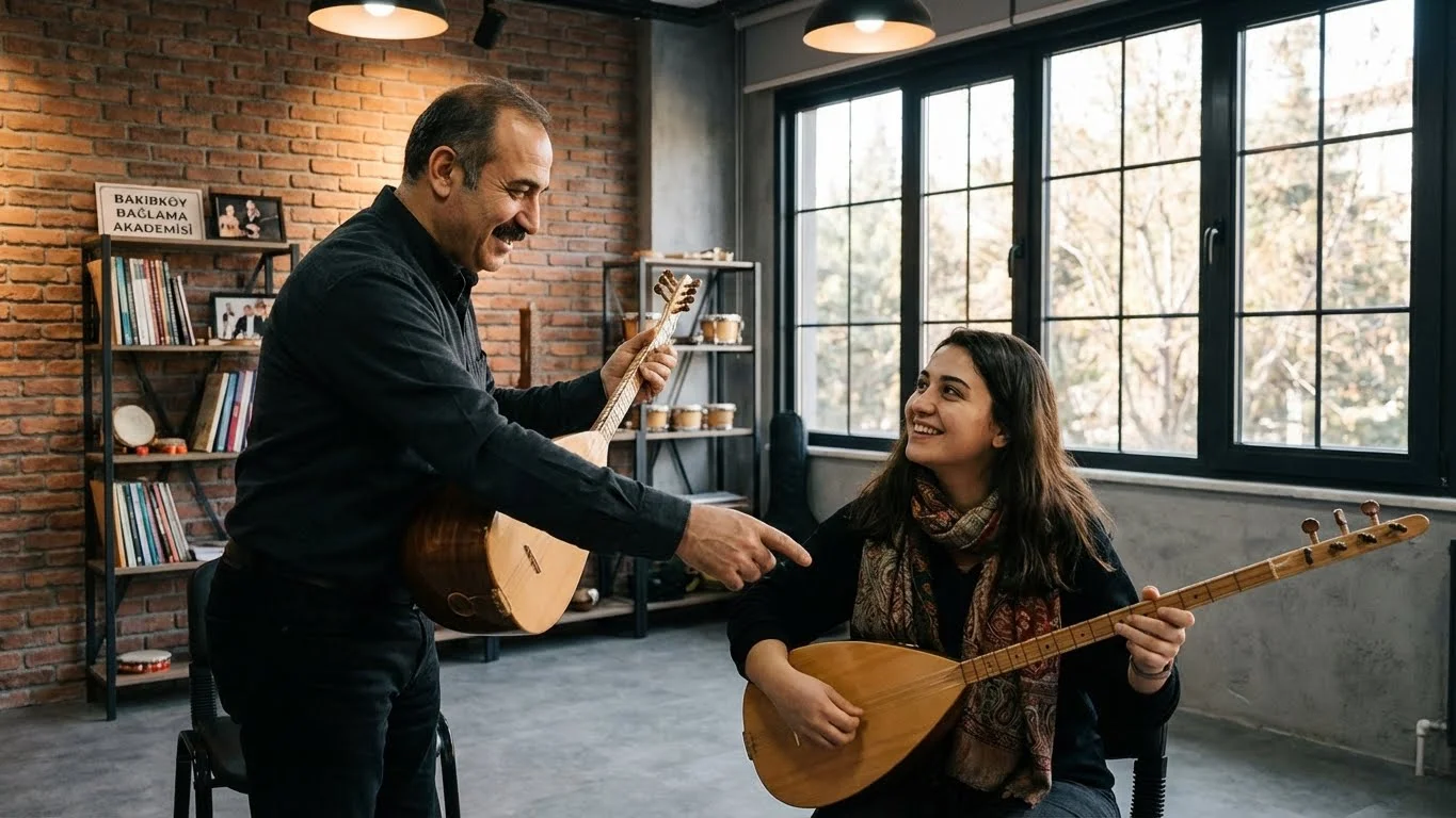 Bakırköy bağlama kursu profesyonel eğitim ortamı.