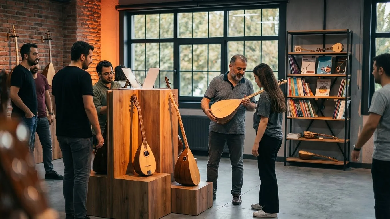 Bağlama Akademi Bakırköy profesyonel enstrüman çeşitleri.