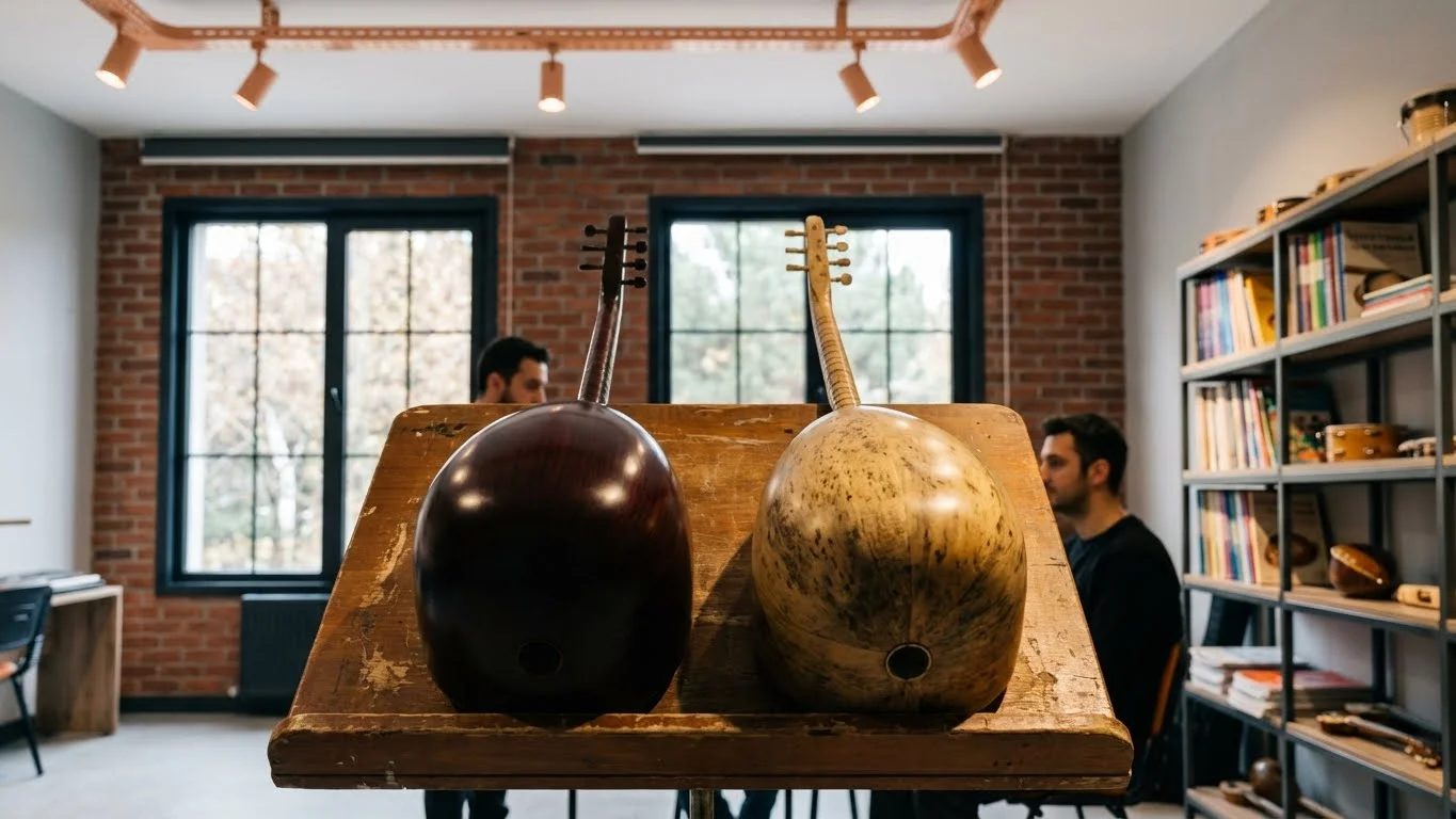 Bağlama ses karakterini belirleyen tekne ağaçları: Oyma dut ve yaprak ardıç karşılaştırması.