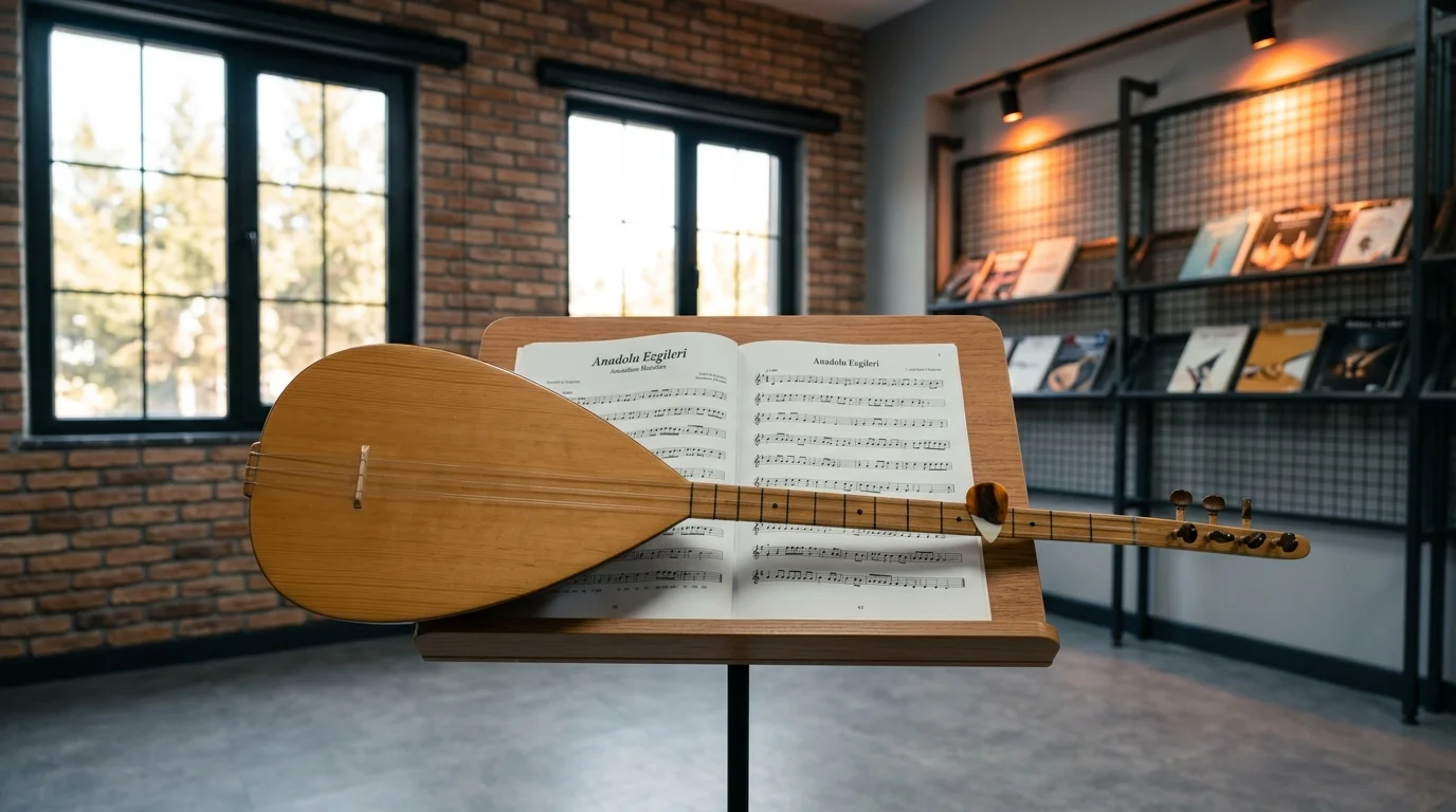 Nota bilgisi olmayanlar için bağlama öğrenirken kullanılan notalar ve tezene teknikleri.